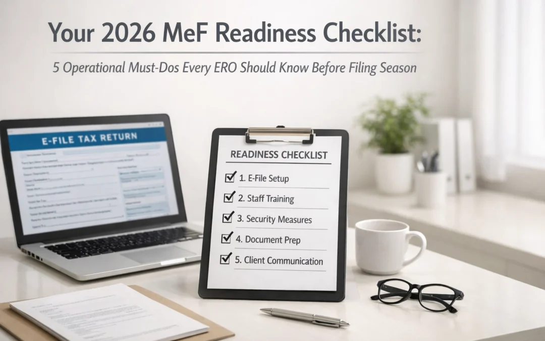Your 2026 MeF Readiness Checklist: 5 Operational Must-Dos Every ERO Should Know Before Filing Season