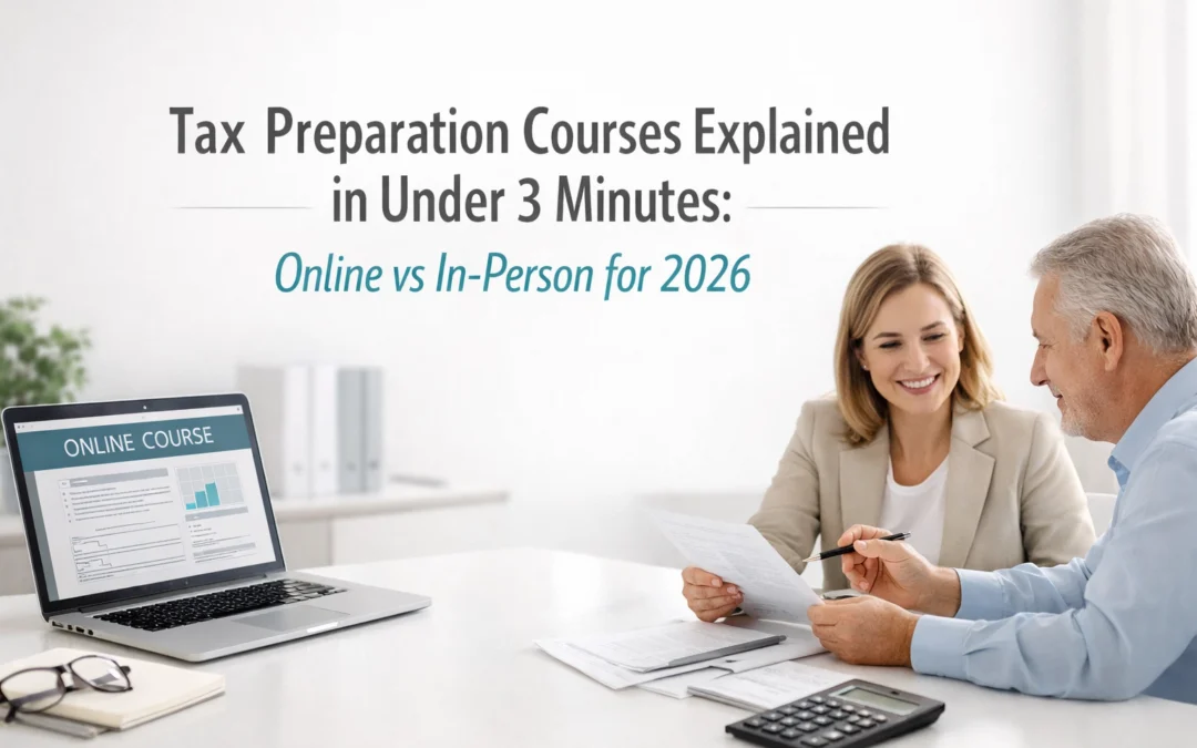 Tax Preparation Courses Explained in Under 3 Minutes: Online vs In-Person for 2026